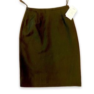 ADEKAN  new with tags pinstripes black skirt Sz CS